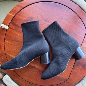Vince Sock Ankle Boots with Block Hee